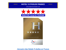 Tablet Screenshot of hotelcinqetoilesfrance.com